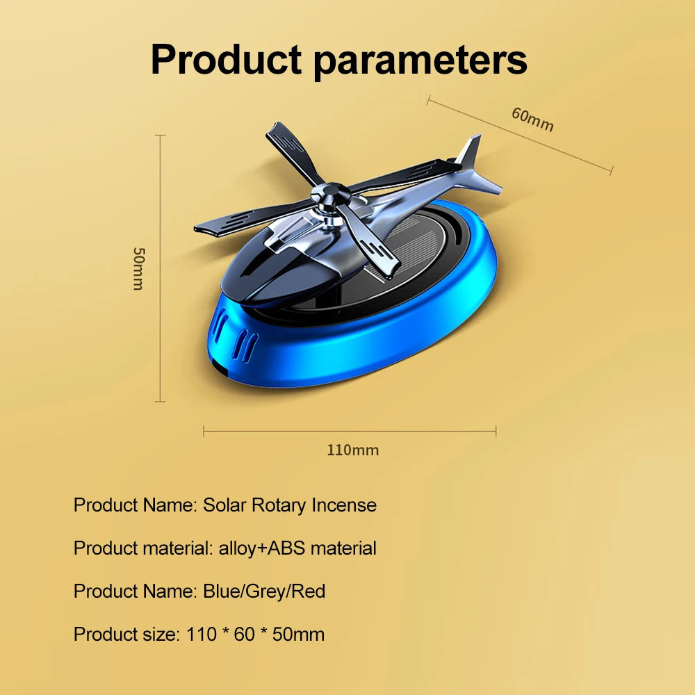 Solar Rotating Helicopter Car Air Freshener
