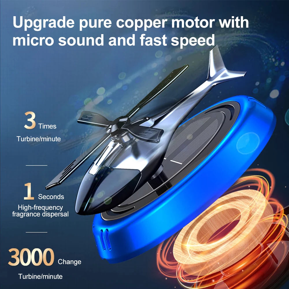 Solar Rotating Helicopter Car Air Freshener