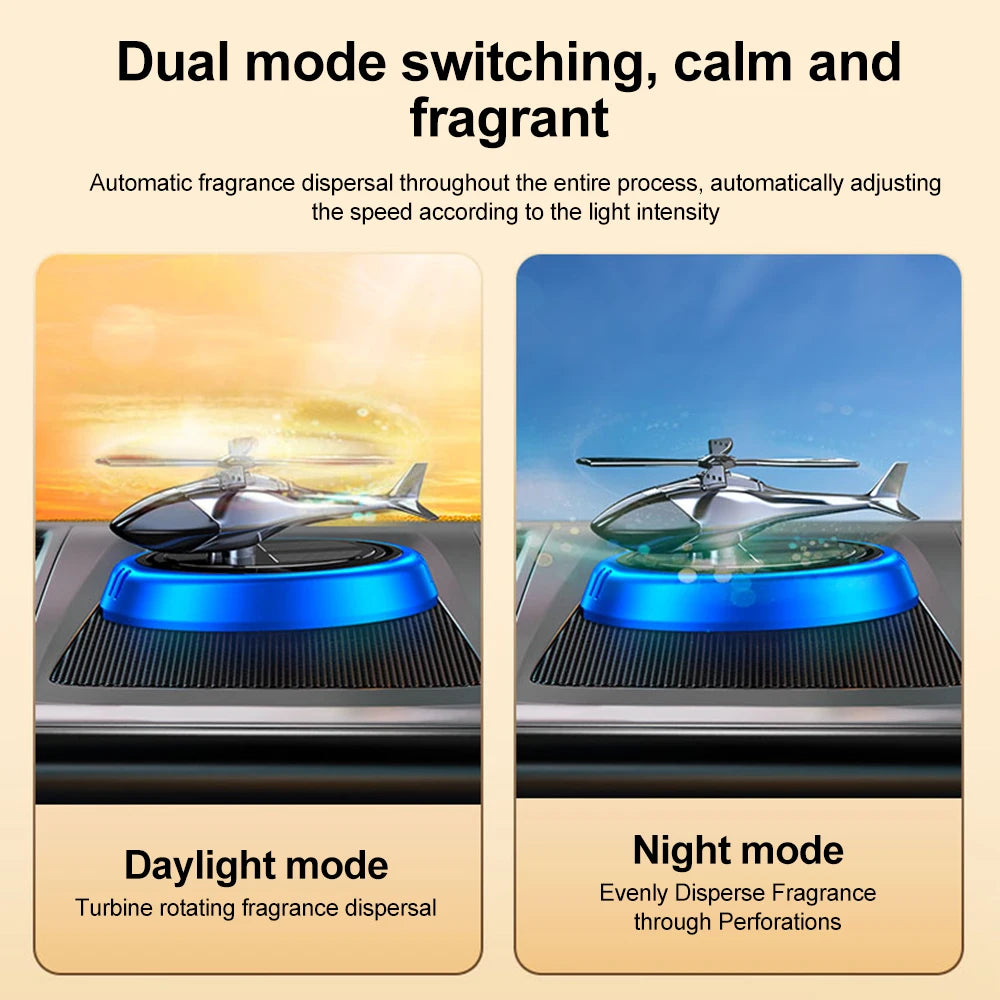 Solar Rotating Helicopter Car Air Freshener