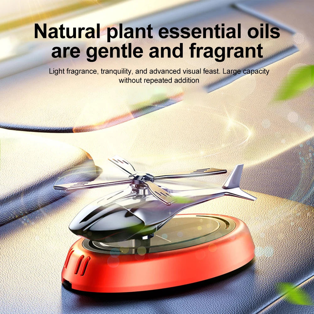 Solar Rotating Helicopter Car Air Freshener