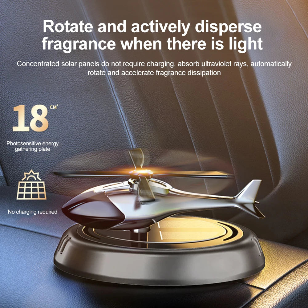 Solar Rotating Helicopter Car Air Freshener